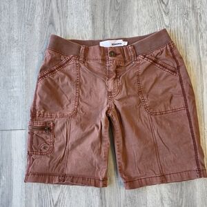 Sonoma Women's  Cargo Bermuda Shorts Burnt Orange